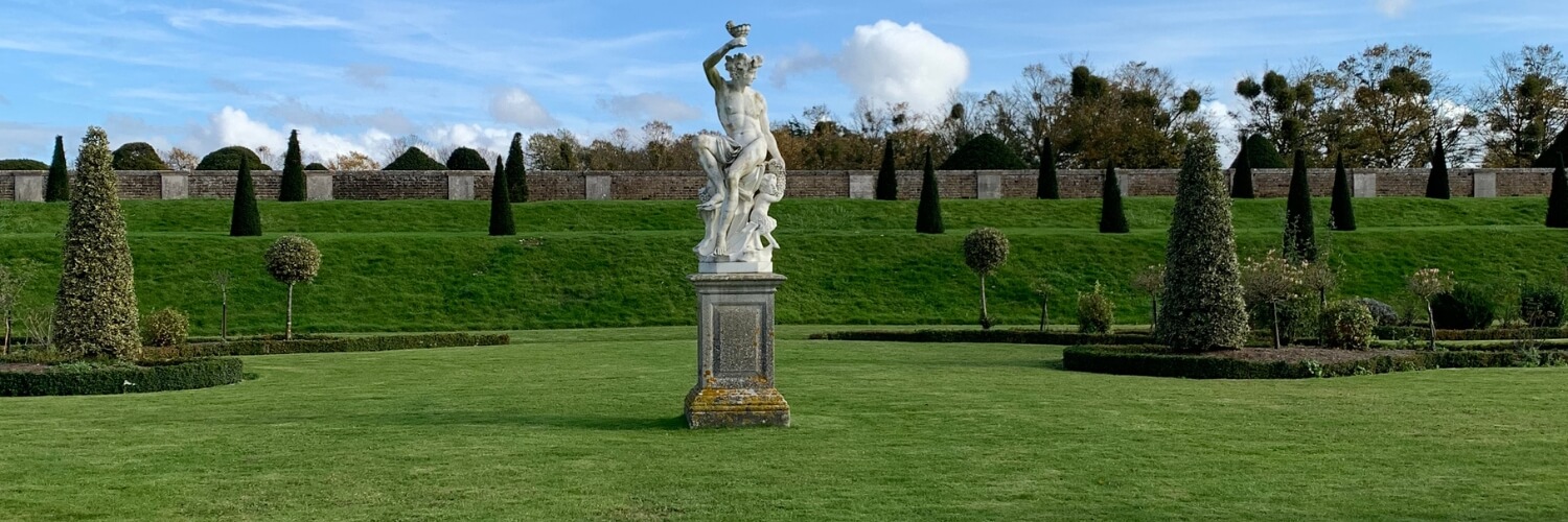 Hampton Court Palace Garden with statue
